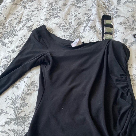 Frank Lyman design one shoulder bedazzled - Picture 1 of 1